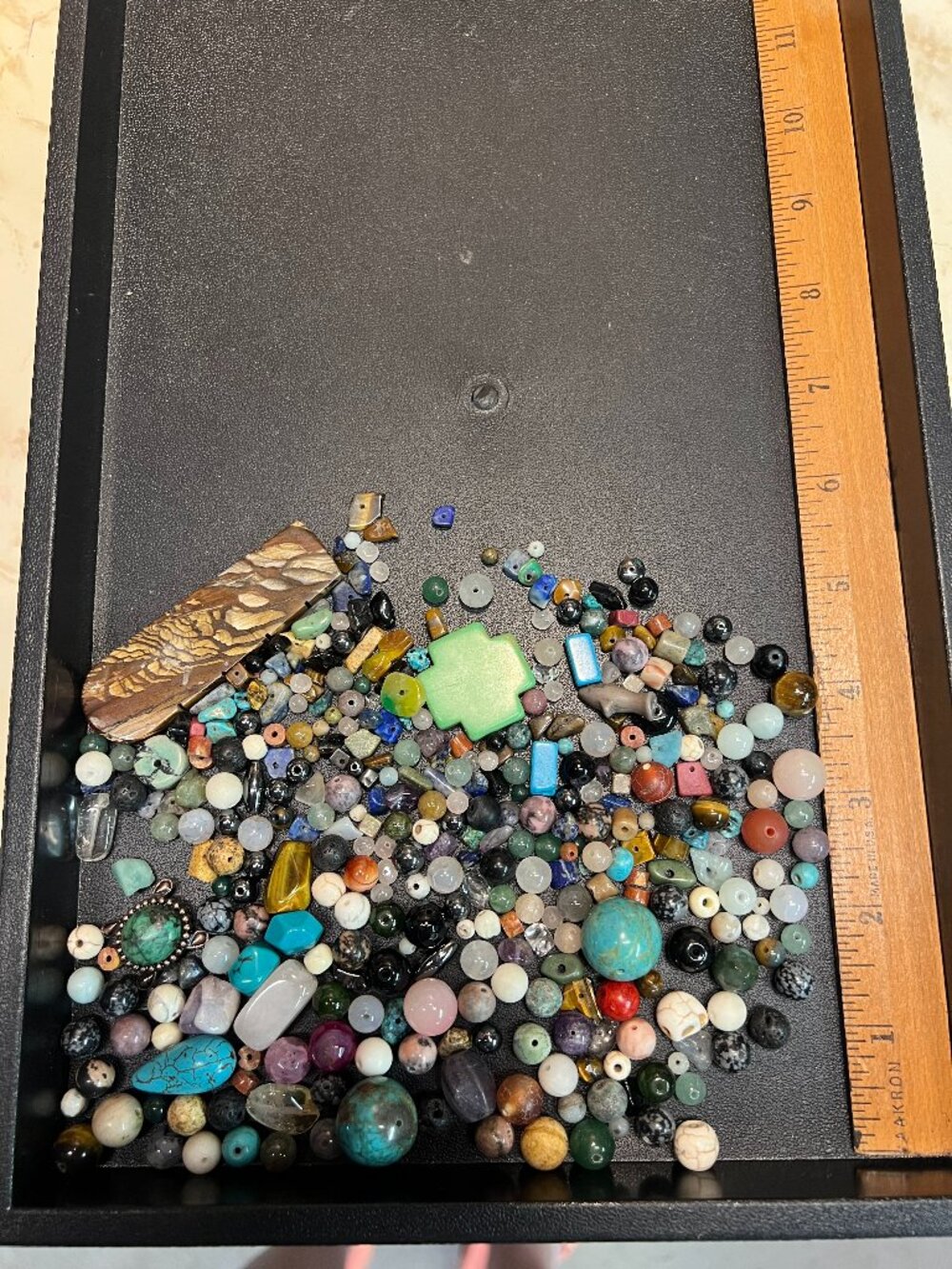 1/2 Pound+ Stone/ Gemstone Craft Bead Mix